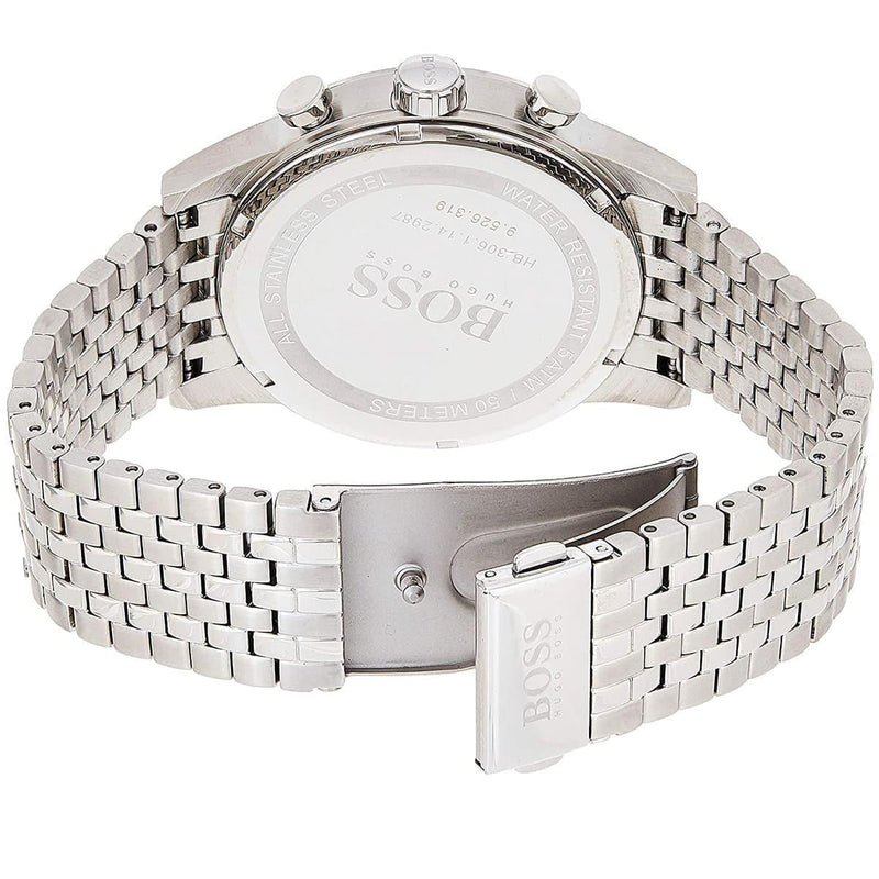 Hugo Boss Navigator Chronograph Blue Dial Silver Steel Strap Watch for Men - 1513498 Buy Now By Hugo Boss