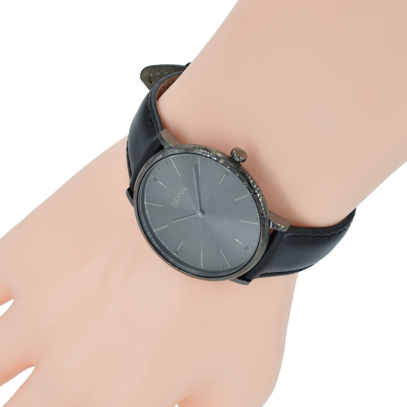 Hugo Boss Modern Grey Dial Black Leather Strap Watch for Men - 1513540 Buy Now By Hugo Boss
