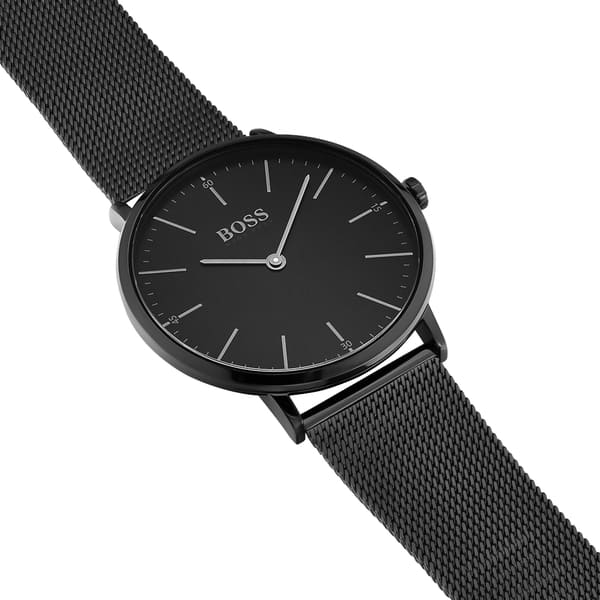 Hugo Boss Horizon Quartz Black Dial Black Mesh Bracelet Watch For Men - 1513542 Buy Now By Hugo Boss