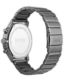 Hugo Boss Architectural Chronograph Blue Dial Grey Steel Strap Watch for Men - 1513574