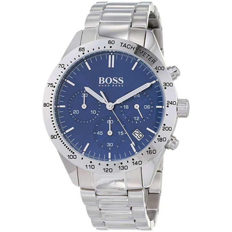Shop Hugo Boss Talent Blue Dial Silver Steel Strap Watch for Men - 1513582 in USA