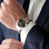 Shop Hugo Boss Talent Black Dial Two Tone Steel Strap Watch for Men - 1513584 in USA