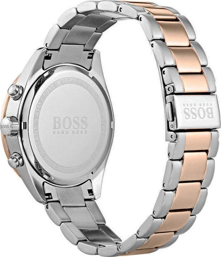 Shop Hugo Boss Talent Black Dial Two Tone Steel Strap Watch for Men - 1513584 in USA