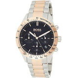 Shop Hugo Boss Talent Black Dial Two Tone Steel Strap Watch for Men - 1513584 in USA