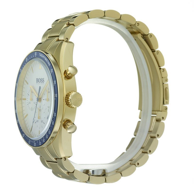 Hugo Boss Trophy White Dial Gold Steel Strap Watch for Men - 1513631 Buy Now By Hugo Boss