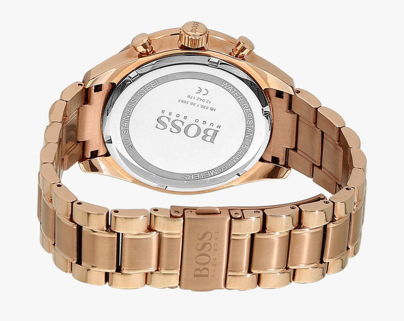 Hugo Boss Trophy Grey Dial Rose Gold Steel Strap Watch for Men - 1513632 Buy Now By Hugo Boss