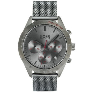 Hugo Boss Talent Chronograph Gunmetal Grey Dial Grey Mesh Bracelet Watch for Men - 1513637
