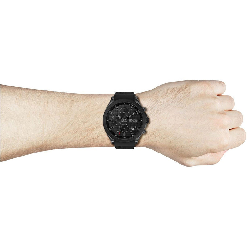 Shop Hugo Boss Velocity Black Dial Black Rubber Strap Watch for Men - 1513720 in USA