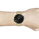 Hugo Boss Horizon Quartz Black Dial Gold Mesh Bracelet Watch For Men - HB1513735 Buy Now By Hugo Boss