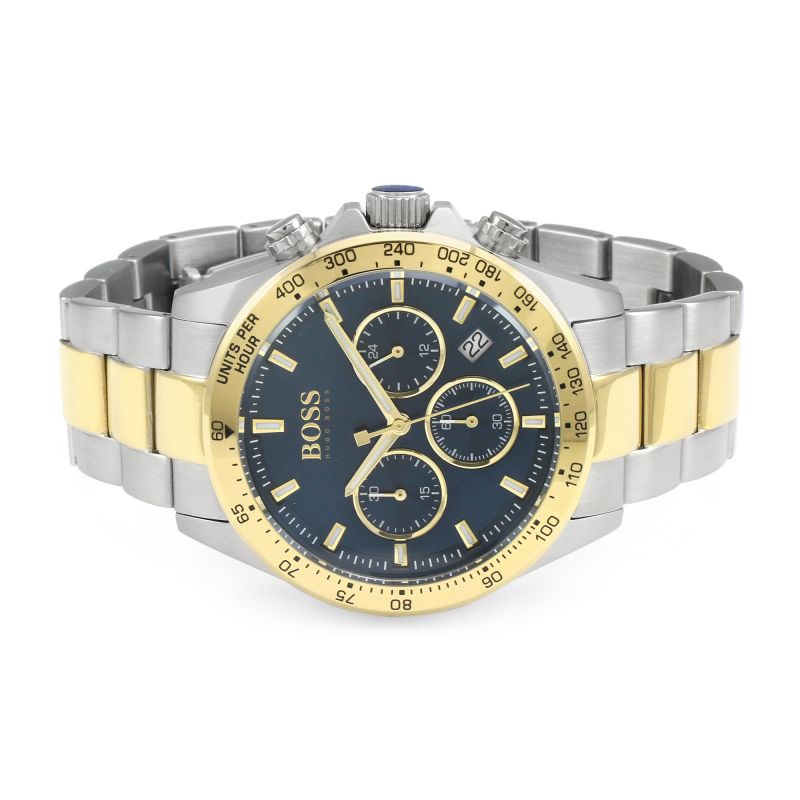 Hugo Boss Hero Blue Dial Two Tone Steel Strap Watch for Men - 1513767 Buy Now By Hugo Boss