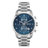 Shop Hugo Boss Skymaster Blue Dial Silver Steel Strap Watch for Men - 1513784 in USA