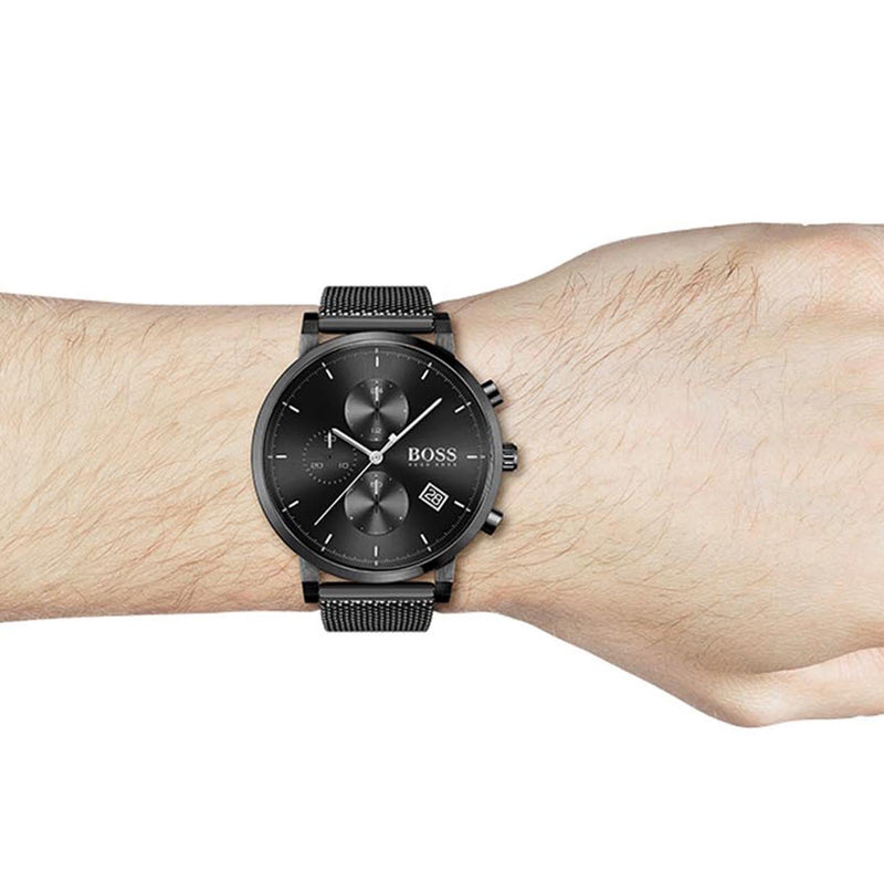 Hugo Boss Integrity Black Dial Black Mesh Bracelet Watch for Men - 1513813 Buy Now By Hugo Boss