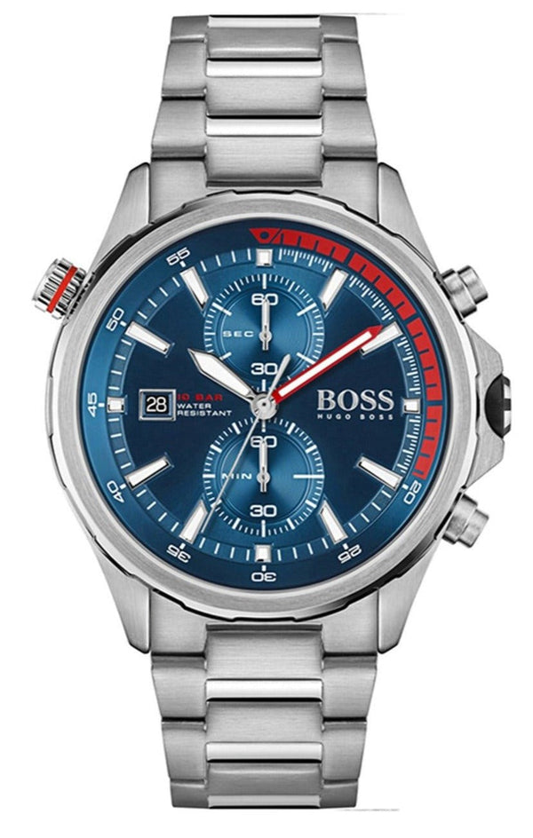 Shop Hugo Boss Globetrotter Blue Dial Silver Steel Strap Watch for Men - 1513823 in USA