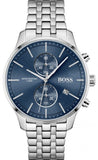 Hugo Boss Jet Chronograph Blue Dial Silver Steel Strap Watch for Men - 1513384