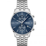 Hugo Boss Associate Chronograph Blue Dial Silver Steel Strap Watch for Men - 1513839