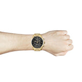 Hugo Boss Champion Black Dial Gold Steel Strap Watch for Men - 1513848 Buy Now By Hugo Boss