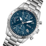 Hugo Boss Pilot Blue Dial Silver Steel Strap Watch for Men - 1513850 Buy Now By Hugo Boss