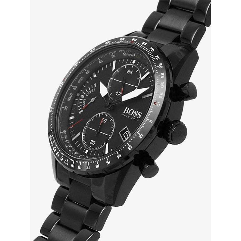 Shop Hugo Boss Aero Black Dial Black Steel Strap Watch for Men - 1513771 in USA
