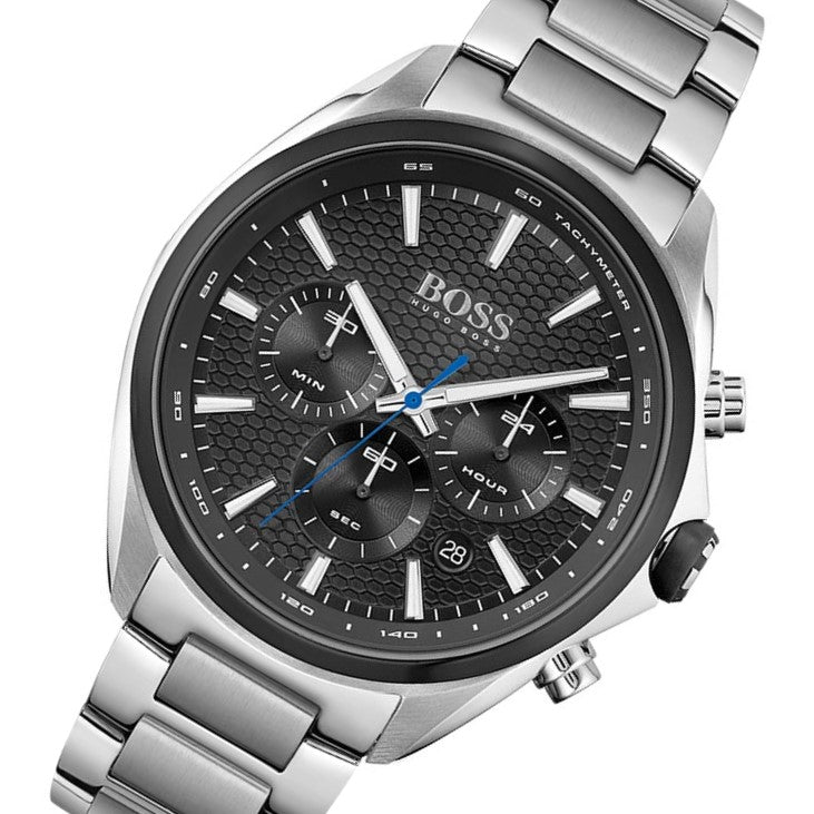 Hugo Boss Montre Distinct Black Dial Silver Steel Strap Watch for Men - 1513857 Buy Now By Hugo Boss