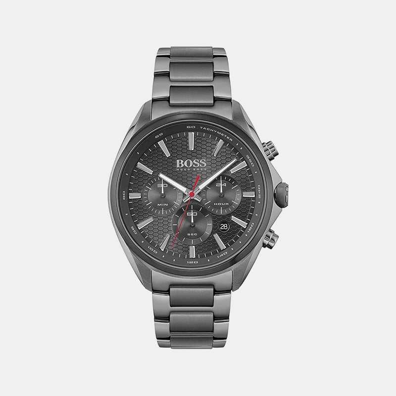 Hugo Boss Distinct Grey Dial Gren Steel Strap Watch for Men - 1513858 Buy Now By Hugo Boss