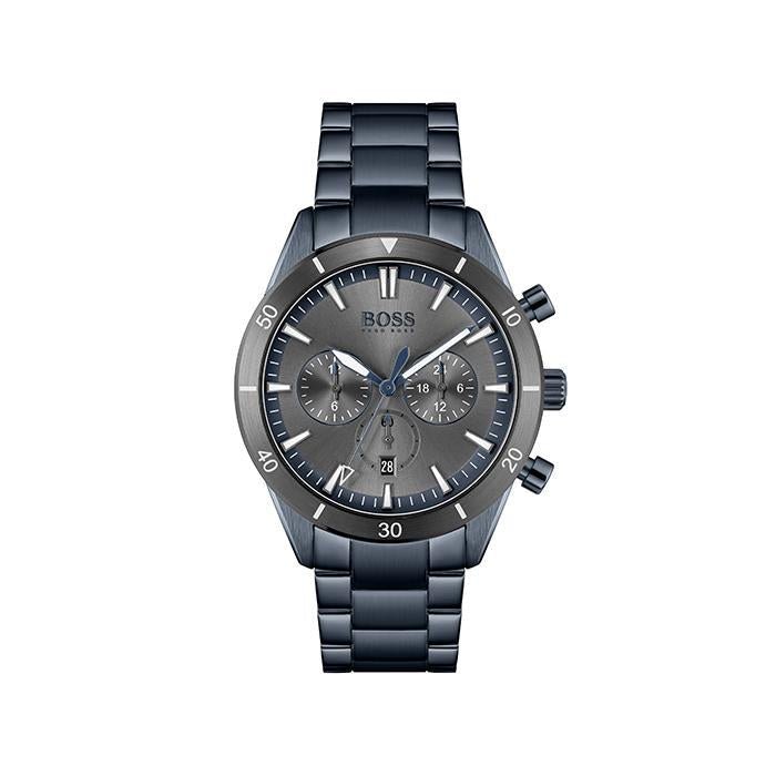 Hugo Boss Santiago Grey Dial Blue Steel Strap Watch for Men - 1513865 Buy Now By Hugo Boss