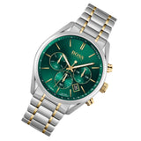 Hugo Boss Champion Chronograph Green Dial Two Tone Steel Strap Watch for Men - 1513878 Buy Now By Hugo Boss