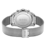 Hugo Boss Skymaster Chronograph Green Dial Silver Mesh Bracelet Watch for Men - 1513938