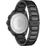 Hugo Boss Volane Chronograph Black Dial Black Steel Strap Watch for Men - 1513950