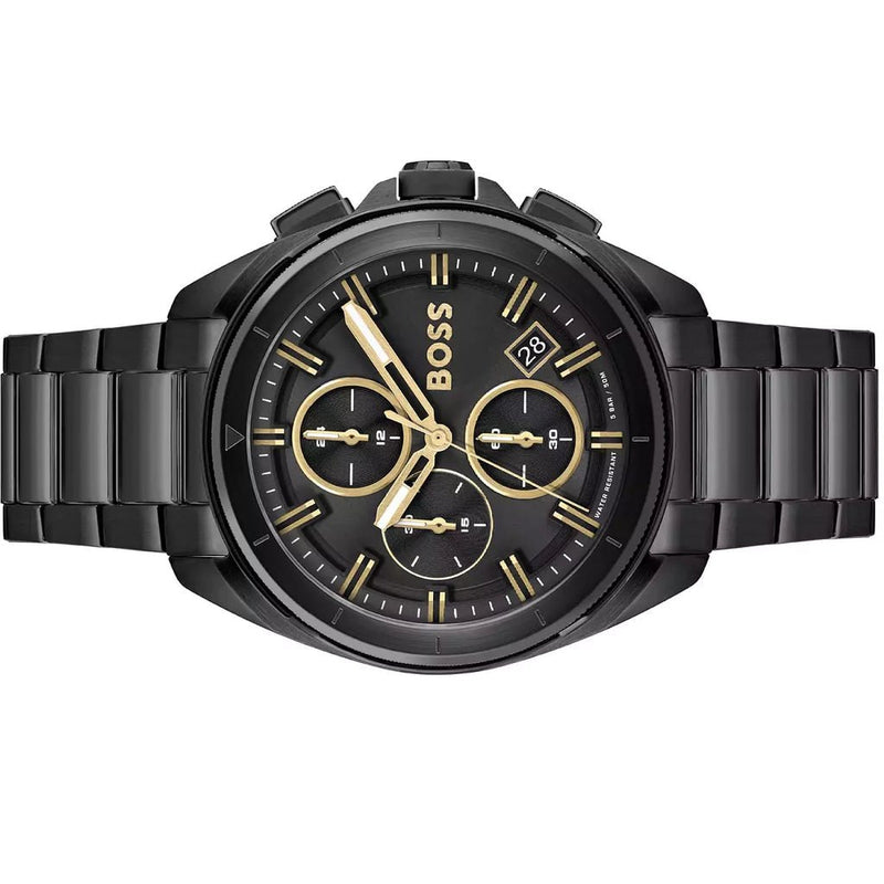 Hugo Boss Volane Black Dial Black Steel Strap Watch for Men - 1513950 Buy Now By Hugo Boss