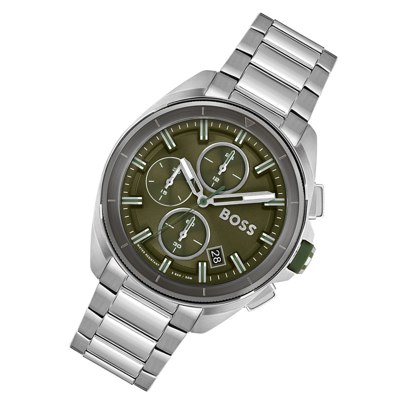 Hugo Boss Volane Grey Dial Silver Steel Strap Watch for Men - 1513951 Buy Now By Hugo Boss