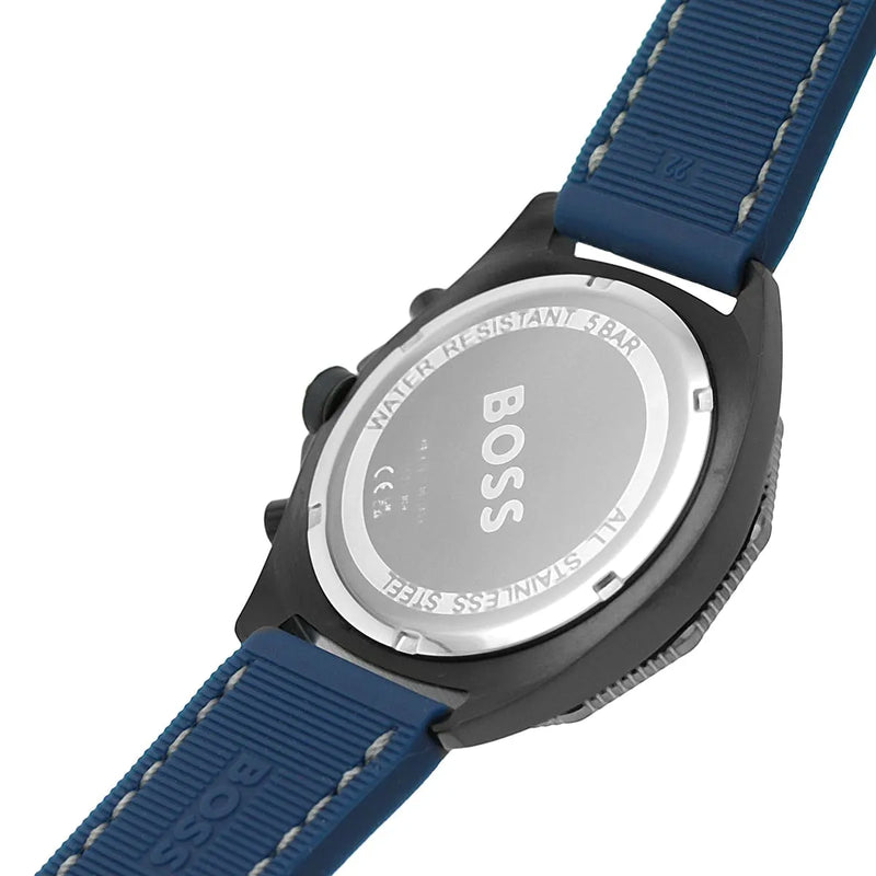 Hugo Boss Energy Chronograph Grey Dial Green Rubber Strap Watch For Men - 1513972 Buy Now By Hugo Boss