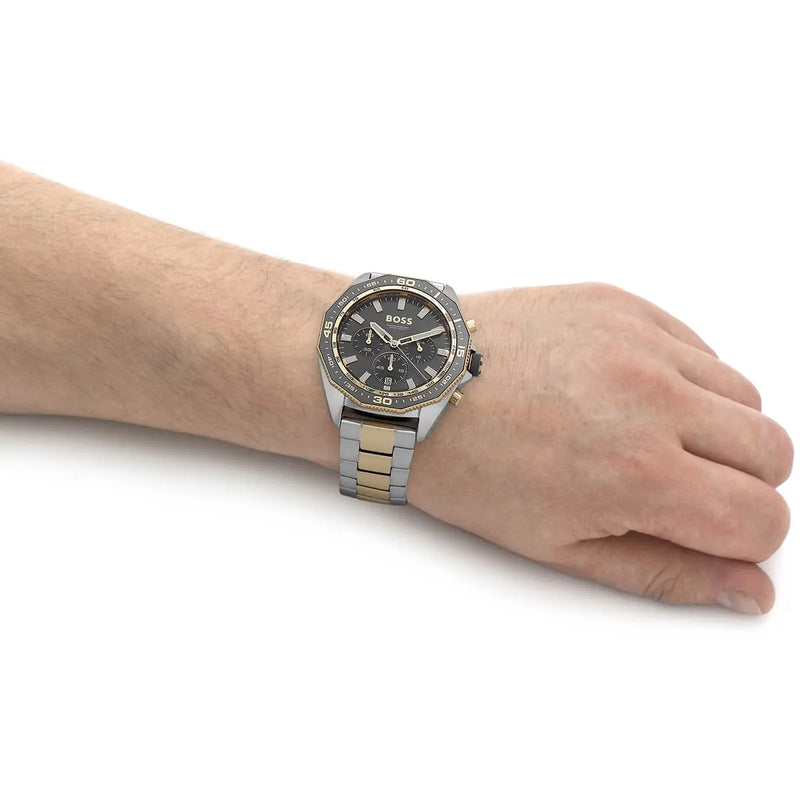 Hugo Boss Energy Chronograph Grey Dial Two Tone Steel Strap Watch For Men - 1513974 Buy Now By Hugo Boss