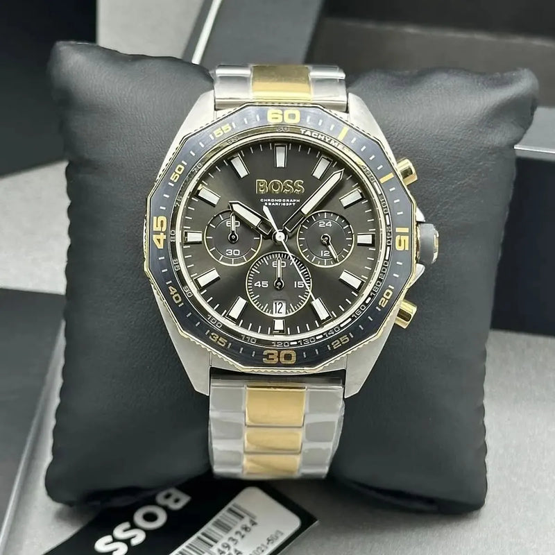 Hugo Boss Energy Chronograph Grey Dial Two Tone Steel Strap Watch For Men - 1513974 Buy Now By Hugo Boss