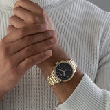 Hugo Boss Trace Chronograph Black Dial Gold Steel Strap Watch For Men - 1514006 Buy Now By Hugo Boss