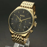 Hugo Boss Gregor Chronograph Grey Dial Gold Steel Strap Watch For Men - 1514051 Buy Now By Hugo Boss