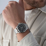 Hugo Boss Troper Chronograph Blue Dial Silver Steel Strap Watch For Men - 1514057 Buy Now By Hugo Boss