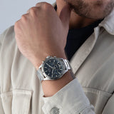 Hugo Boss Troper Chronograph Blue Dial Silver Steel Strap Watch For Men - 1514069 Buy Now By Hugo Boss
