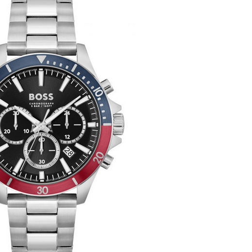 Hugo Boss Troper Chronograph Black Dial Silver Steel Strap Watch For Men - 1514108 Buy Now By Hugo Boss