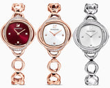 Shop Swarovski Crystal Flower Silver Dial Silver Steel Strap Watch for Women - 5547622 in USA