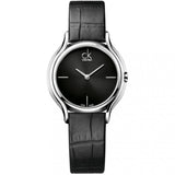 Calvin Klein Skirt Black Dial Black Leather Strap Watch for Women - K2U231C1 Buy Now By Calvin Klein