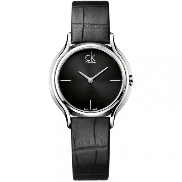 Calvin Klein Skirt Black Dial Black Leather Strap Watch for Women - K2U231C1 Buy Now By Calvin Klein