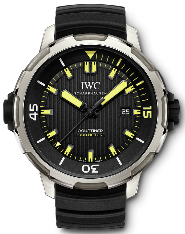 IWC Aquatimer Automatic 2000 Black Dial Black Rubber Strap Watch for Men - IW358001 Buy Now By IWC