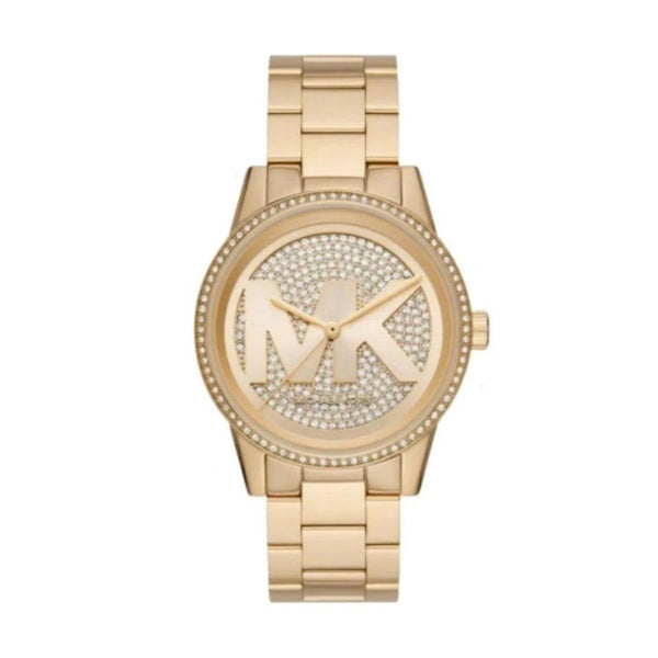 Michael Kors Ritz Pave Crystals Gold Dial Gold Steel Strap Watch for Women - MK6862 Buy Now By Michael Kors
