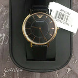 Emporio Armani Kappa Quartz Black Dial Black Leather Strap Watch For Women - AR11064 Buy Now By Emporio Armani
