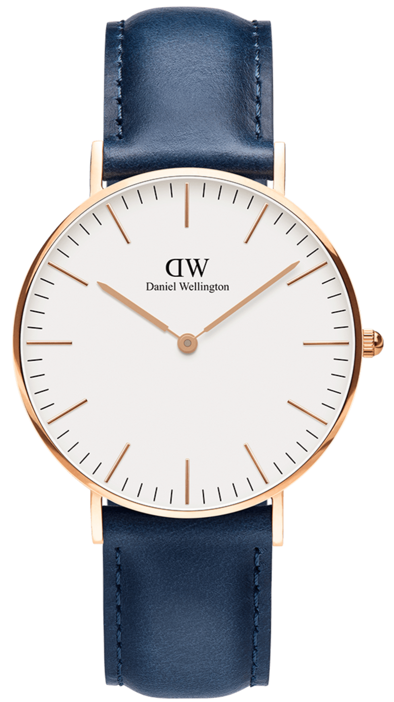 Daniel Wellington Classic Somerset White Dial Blue Leather Strap Watch For Men - DW00100121 Buy Now By Daniel Wellington