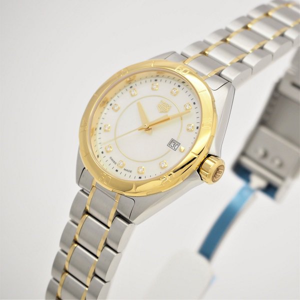 Shop Tag Heuer Formula 1 Diamonds Mother of Pearl White Dial Two Tone Steel Strap Watch for Women - WBJ1421.BB0648 in USA