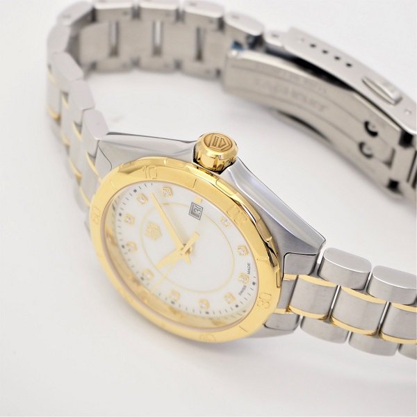 Shop Tag Heuer Formula 1 Diamonds Mother of Pearl White Dial Two Tone Steel Strap Watch for Women - WBJ1421.BB0648 in USA