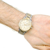 Shop Burberry The Classic Gold Dial Two Tone Steel Strap Watch for Men - BU10011 in USA
