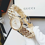 Versace V-Flare Quartz Silver Dial Gold Steel Strap Watch for Women - VEBN00718 Buy Now By Versace