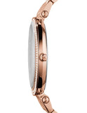 Michael Kors Darci Rose Gold Dial with Diamonds Rose Gold Stainless Steel Strap Watch for Women - MK3192